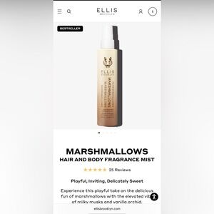Ellis Brooklyn Marshmallows Fragrance Mist - Cream